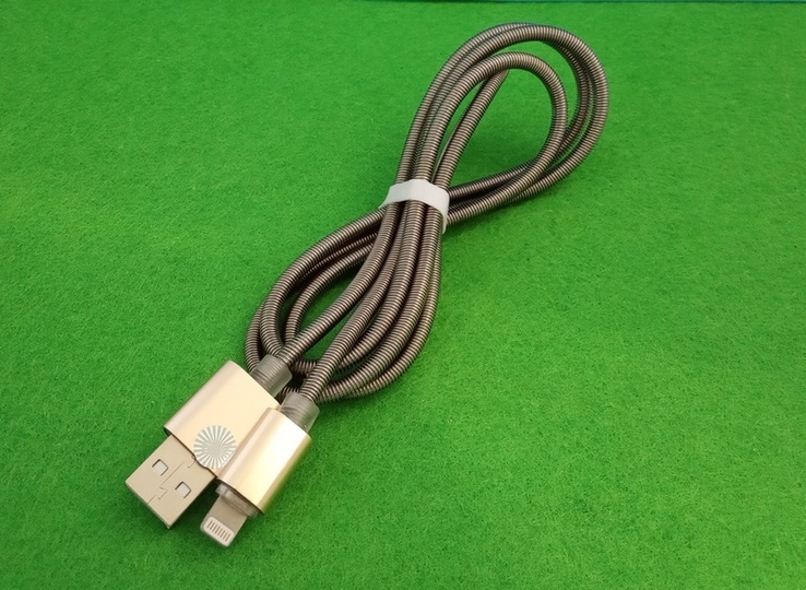 USB кабель Apple iPhone 5 5C 5S 5SE 6 6S 6 Plus в металлическом плетении (Quick Chaege), фото №4