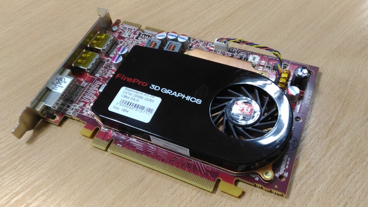 Видеокарта ATI AMD FirePro V3750 256 МБ 128-битная GDDR3 PCI Express 2.0 x16, фото №2