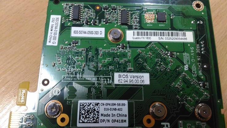 Профессиональная видеокарта Nvidia Quadro FX1800 DDR3 768Mb 192bit PCI-E, photo number 5