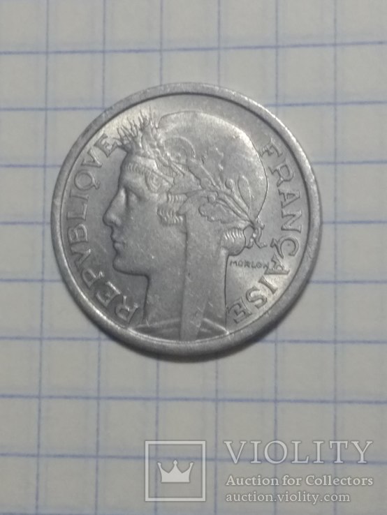 1 франк 1957, фото №2