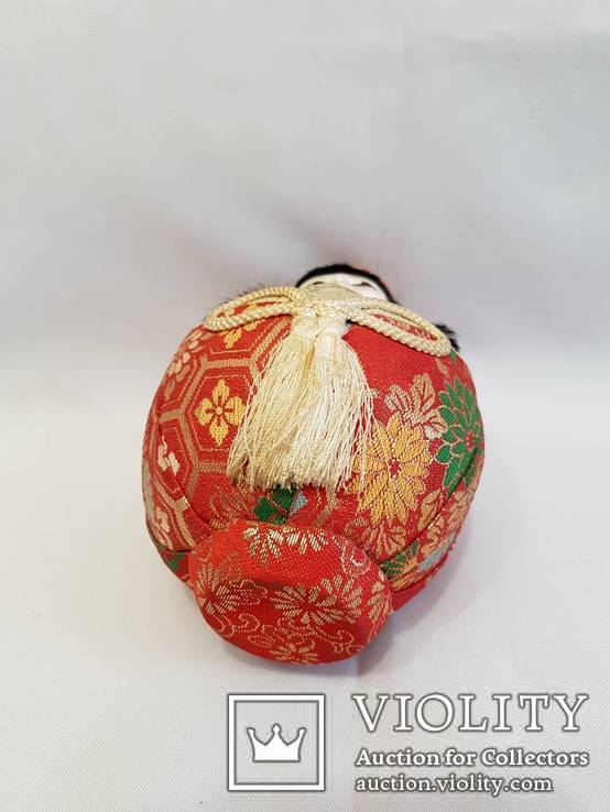 Интерьерная кукла дарума ( японская матрешка ) папье-маше , композит. 14 см., фото №5