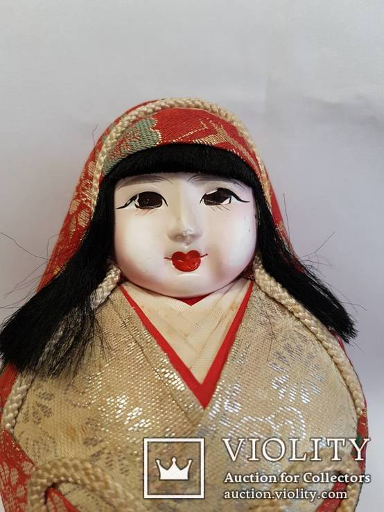 Интерьерная кукла дарума ( японская матрешка ) папье-маше , композит. 14 см., фото №9