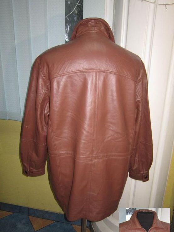Утеплённая  стильная кожаная мужская куртка. Лот 330, фото №4