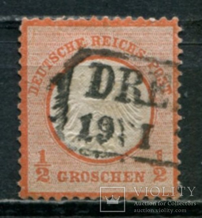 1872 Германия Орел с малым щитом 1/2 gr, фото №2