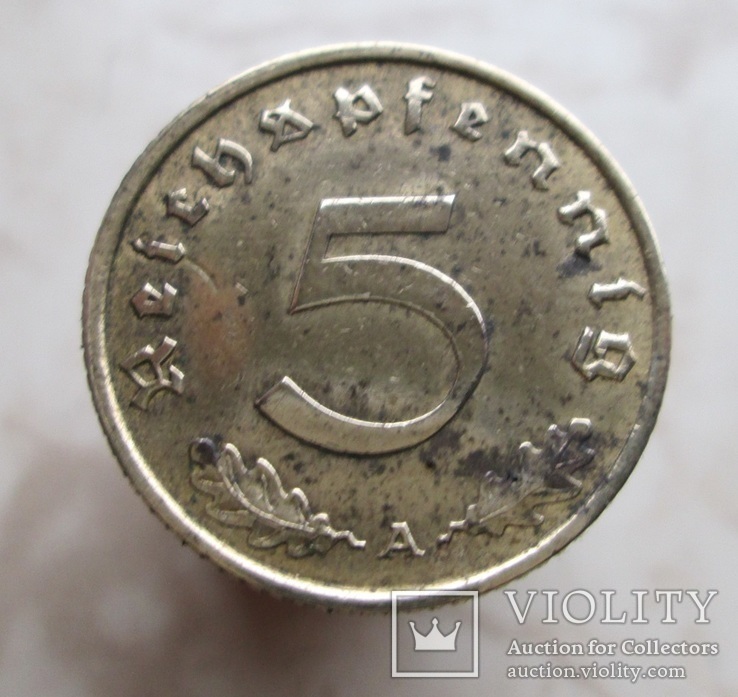  5 пфеннингов 1939 (A) г., фото №2