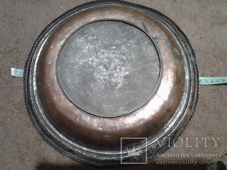 Старовинна мідна тарілка, фото №3