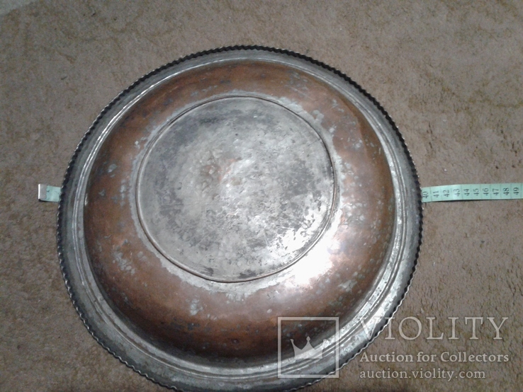 Старовинна мідна тарілка, фото №4