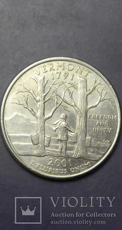 25 центів 2001 P США Вермонт