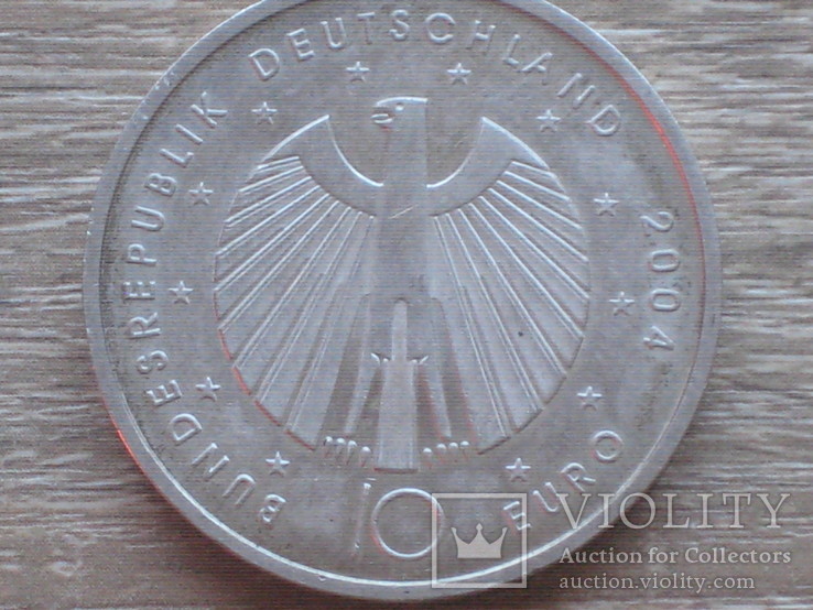 Монета срібло deutschland 2004 10euro, фото №8