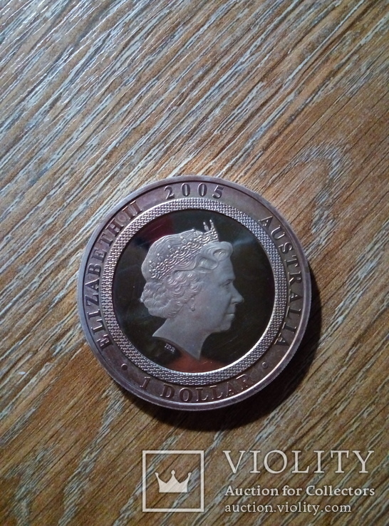 Австралия 1 доллар 2005 г. (60 лет Победы)., фото №3