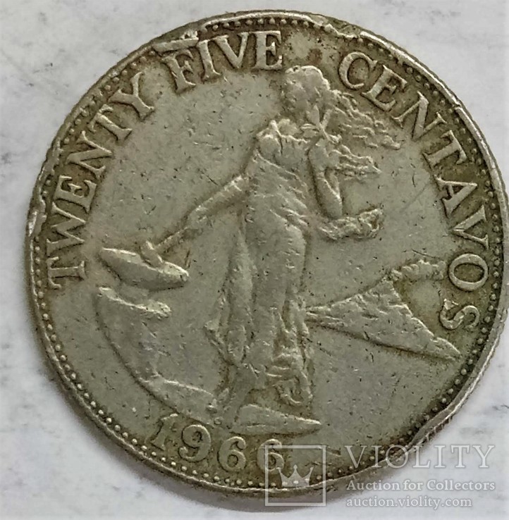 Филиппины 25 сентаво 1966