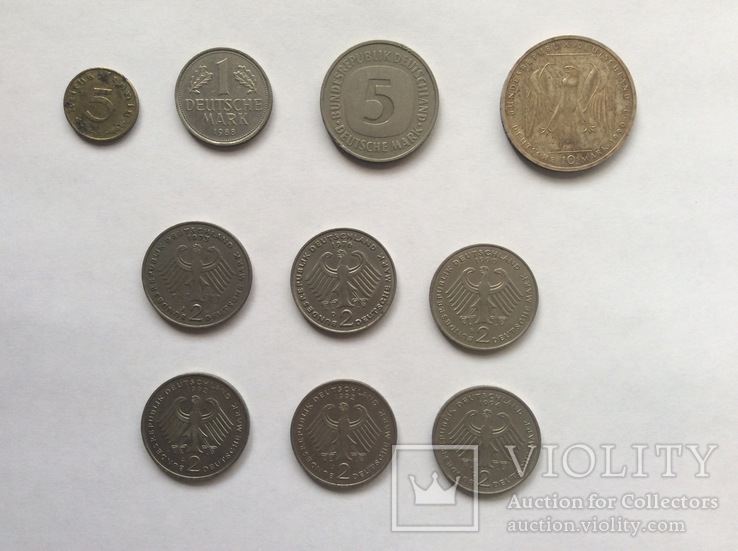 Монеты Германии - 10 шт. Разных - 28 марок