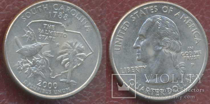 25 центов 2000 Южная Каролина Р