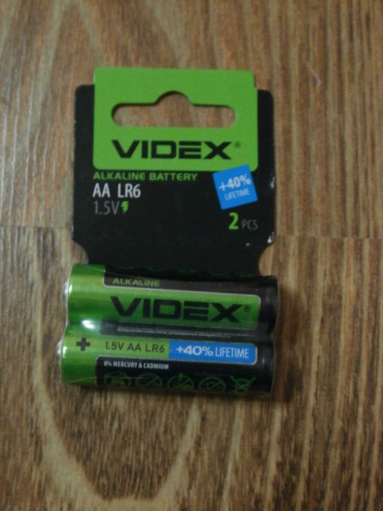 Батарейка Videx LR6 Alkaline (AA) 2 штуки пальчик
