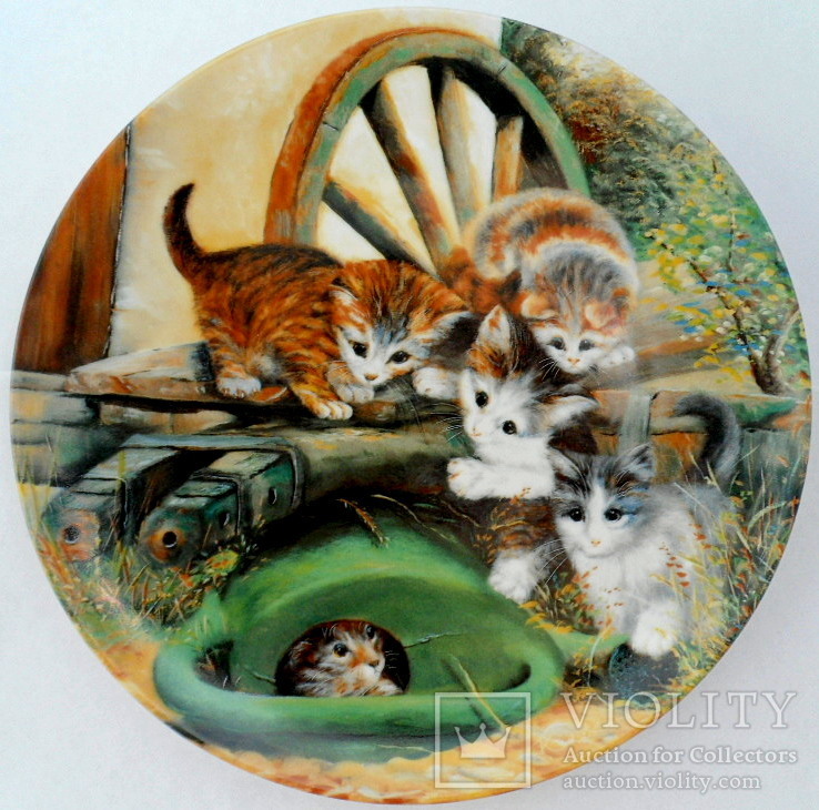 "Котята.Коты"декоративная коллекционная тарелка Германия фарфор, фото №2