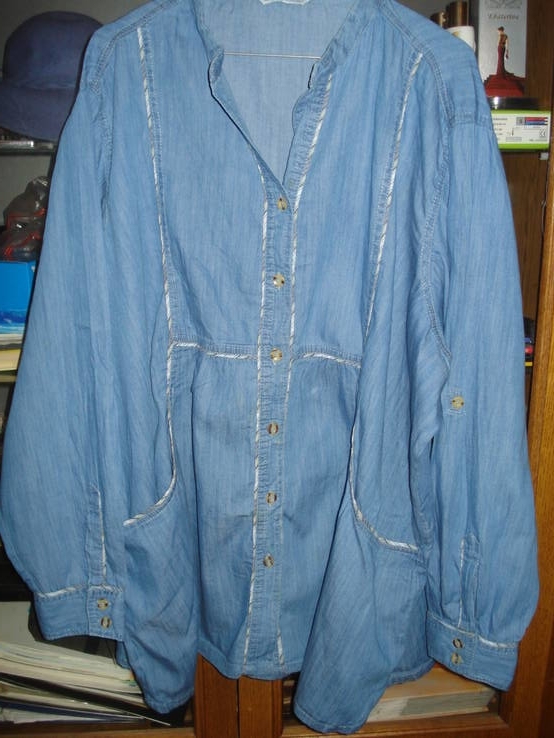 Рубашка джинс.большой размер(56-58), фото №2