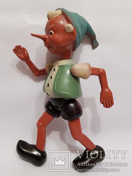 Кукла Буратино 21 см. целлулоид . цена , клеймо СССР . на резинках № 4, фото №2