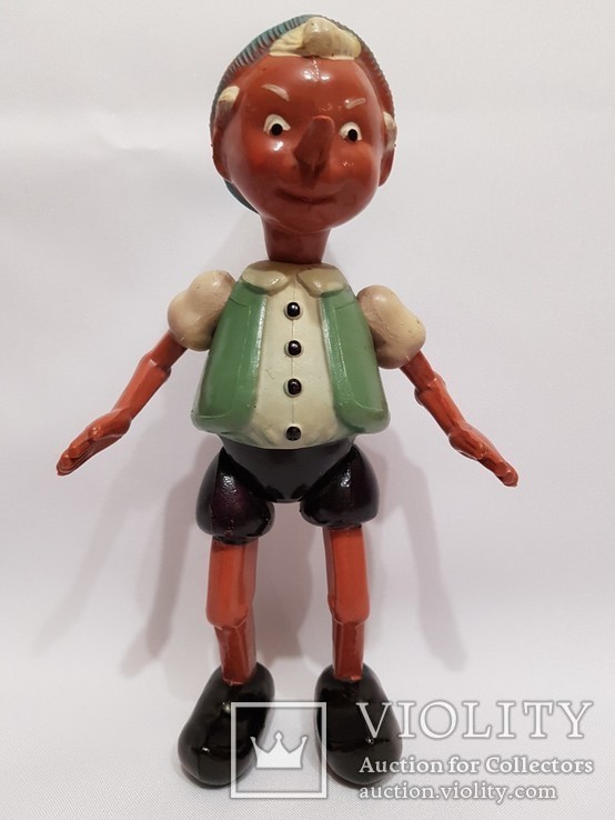 Кукла Буратино 21 см. целлулоид . цена , клеймо СССР . на резинках № 4, фото №6