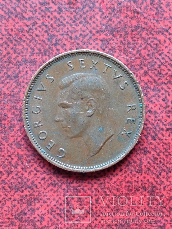 Южная Африка 1/2 цент 1952, фото №2