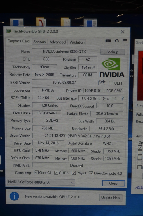 Видеокарта Nvidia GeForce 8800 GTX, фото №4