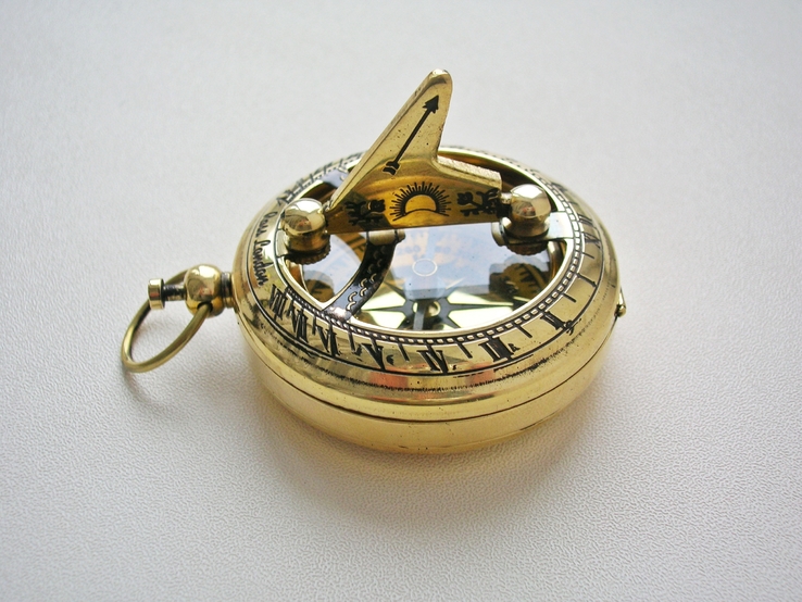 Карманный компас с солнечными часами Ross London. Новый, фото №3