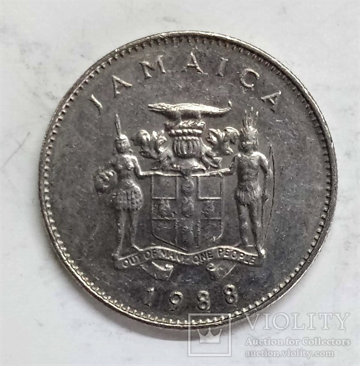 Ямайка 10 цент 1988, фото №3