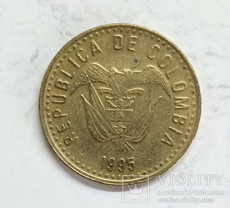 Колумбия 100 песо 1995, фото №3