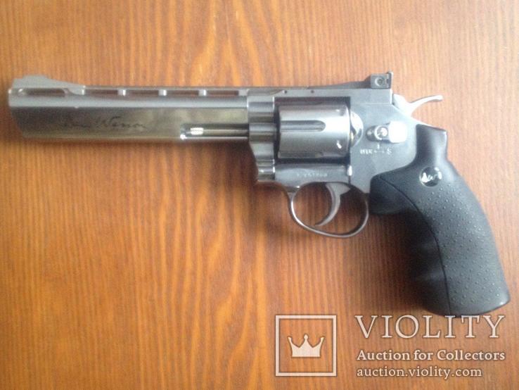 Пневматический револьвер Dan Wesson 6'' BB 4,5 mm Silver, фото №2