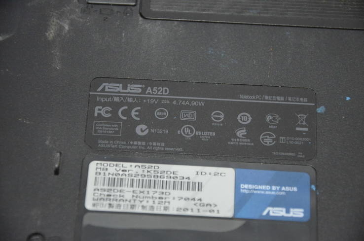 Ноутбук Asus A52D, фото №8