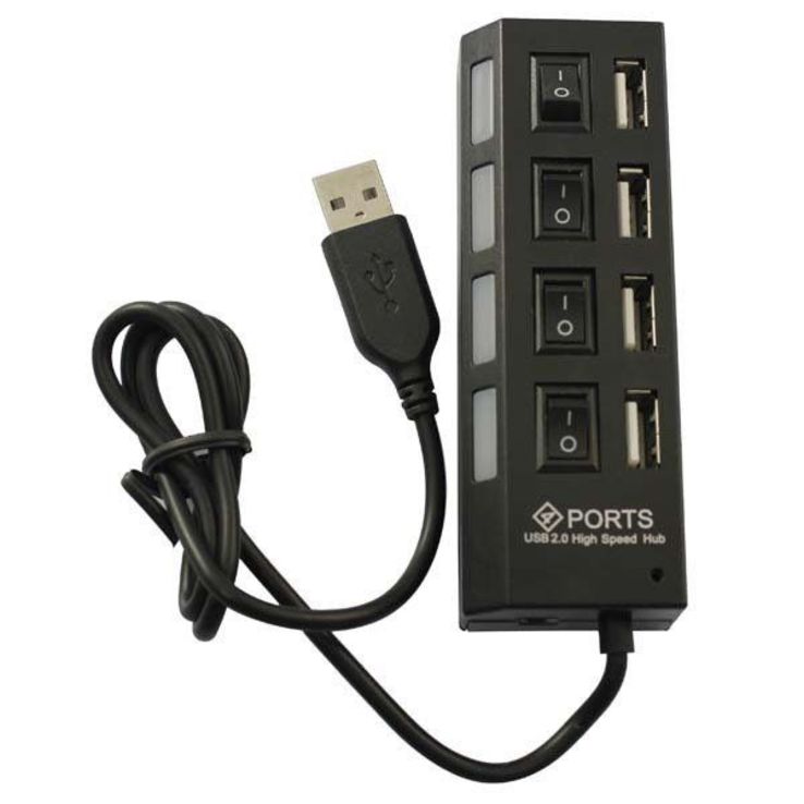 Разветвитель USB HUB 4SW, 4-x портовый USB хаб