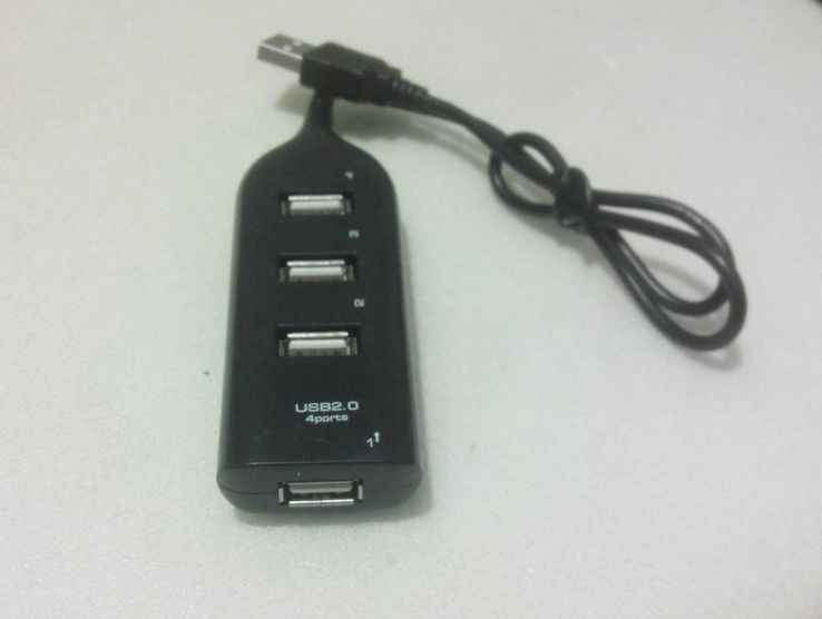 USB HUB концентратор-разветвитель (4 порта USB 2.0) черный