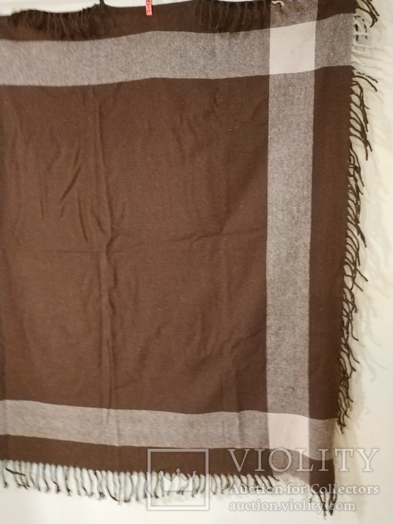 Шерстяной теплый платок 120 см., фото №7