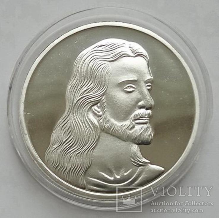 Иисус Тайная вечеря монетовидный жетон (Белый)копия