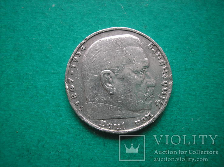 Германия 5 марок 1935 J, фото №2