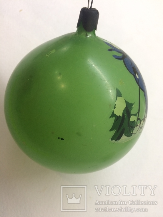 Елочная игрушка на прищепке шар Лыжник, фото №7