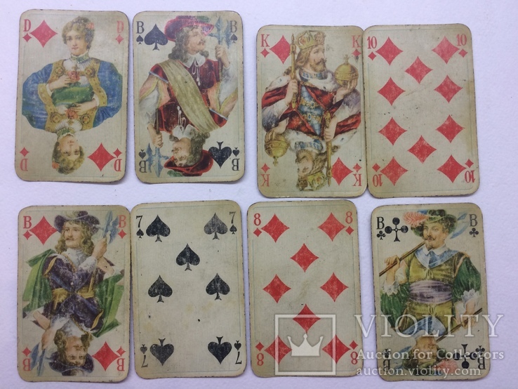 Карты игральные старинные колода карт 52 штуки без Джокеров, фото №7