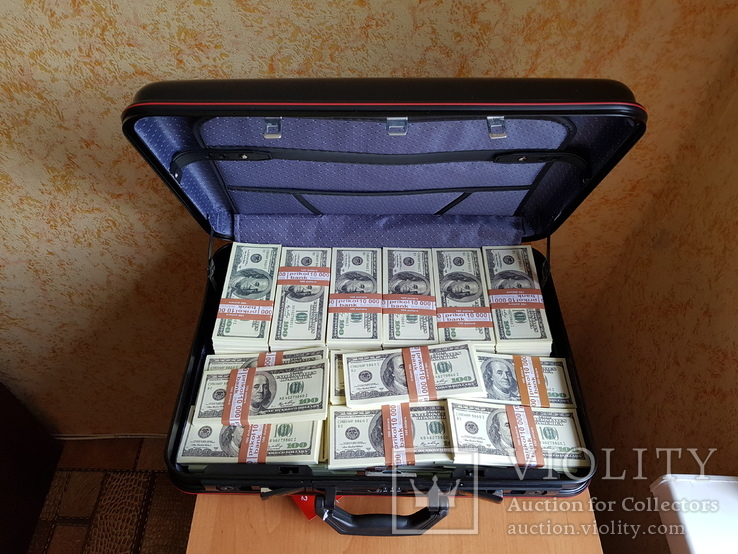 Сувенирные деньги 100$ + Дипломат, Сувенірні гроші 100 $, фото №2