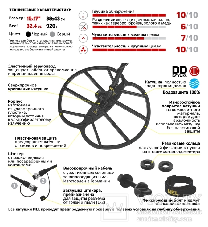 Катушка NEL Big 15"х17"для  FISHER F-2,F-4, Гарантия 3 года, фото №12