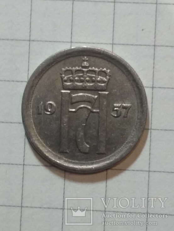 10 оре 1957 Норвегия, фото №2