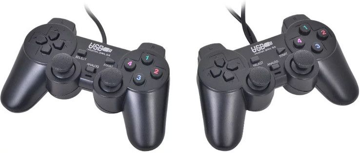 USB PC Gamepad джойстик 2шт Dual shock Double DC USB-2082, фото №5