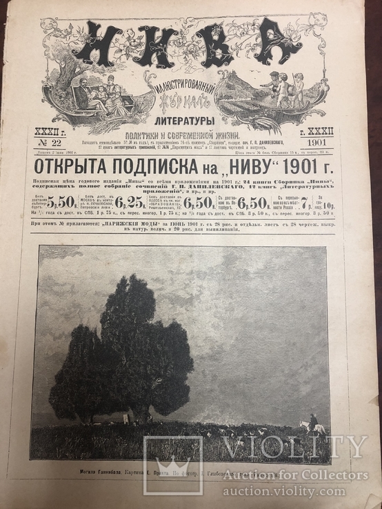 Хроники жизни Начала 20 века.Нива 22.1901 год.