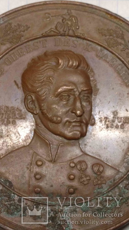 Карл фон Копал, командир Х єгерсь. бат-ну, медаль 1853 року., фото №3