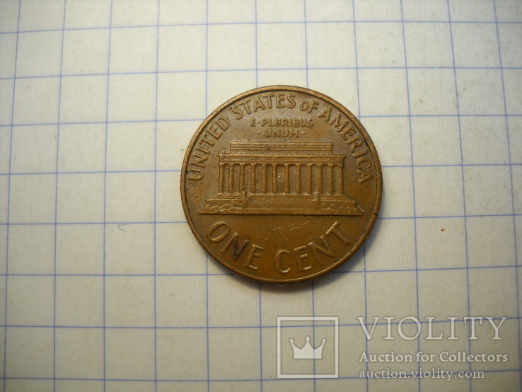 США, 1 цент 1968 г., фото №3