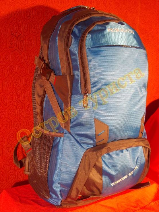  Рюкзак туристический городской спортивный Feifanlituo 8837 65+5*литров серо-голубой, фото №2