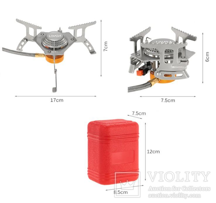 Газовая горелка Lixada Camping Stove 3000W, фото №7