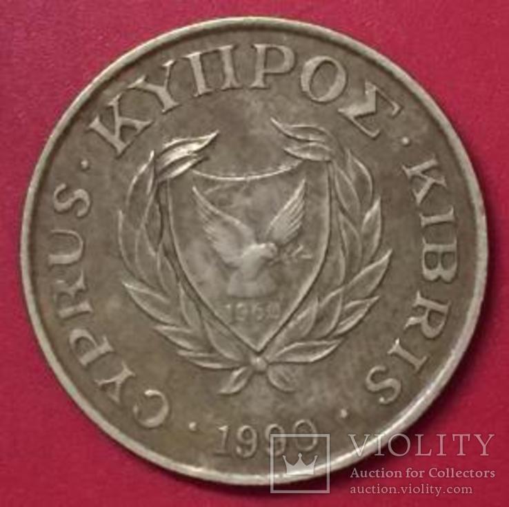 Кіпр 10 Cents 1990, фото №3