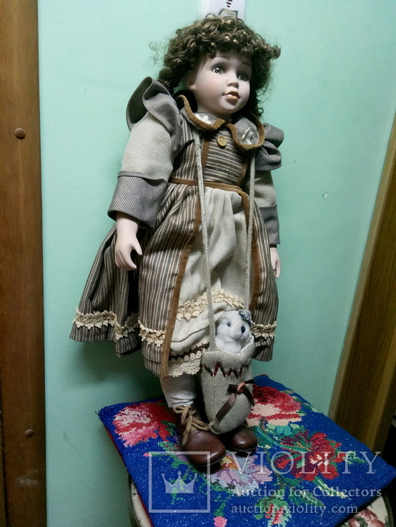 65см .Фарфоровая шикарная кукла, фото №6