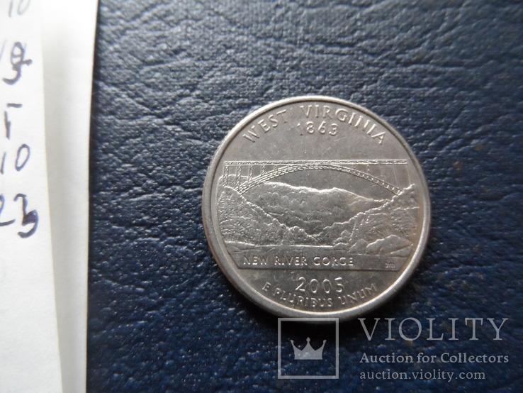 25  центов  2005  Западная Вирджиния   (Г.10.23)~, фото №4