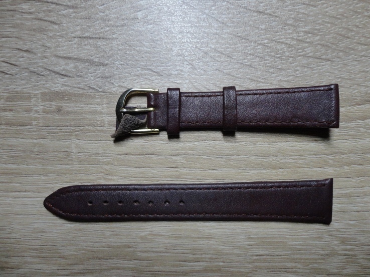 Кожаный ремешок для женских часов Бардовый (16 мм), фото №2