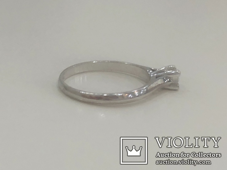 Кольцо с бриллиантом 0.13к, фото №2